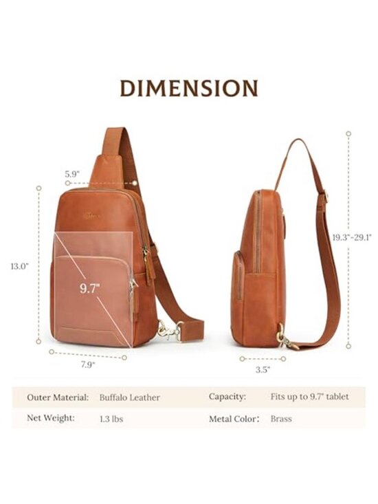 Women\'s Sling Bag RFID Blocking Genuine Leather Crossbody Shoulder Bag main image 5
